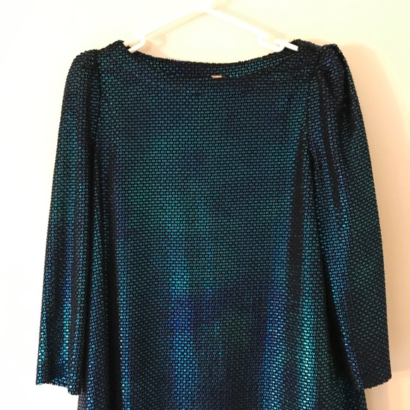 Free People Blue Metallic Diamonds Are Forever Dress XS Prom Mermaid - Picture 9 of 10